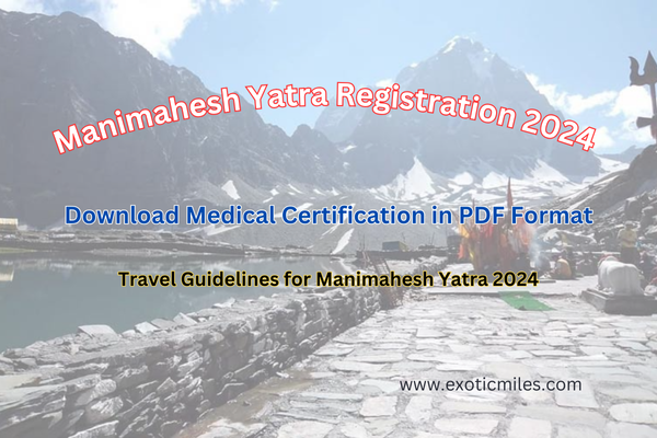 Manimahesh Yatra Registration 2025 Medical Form in PDF Guidelines