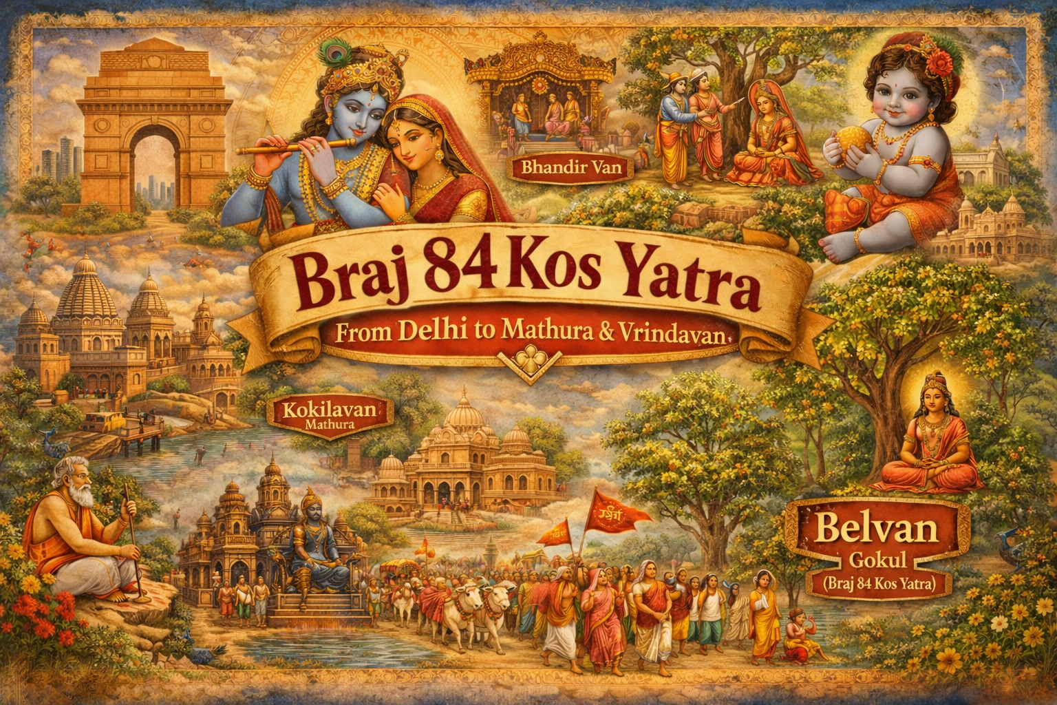 Braj 84 Kos Yatra Packages from Delhi